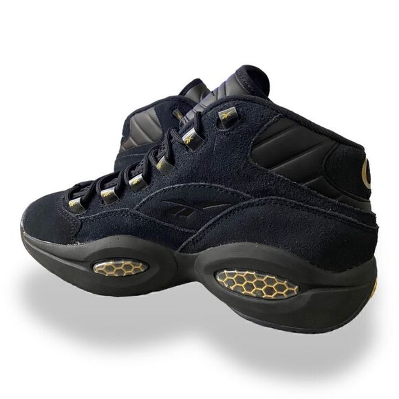 Reebok Question Mid 2022 Retro Basketball Black Shoes Iverson Mens size 7 ID9293 - Picture 5 of 9